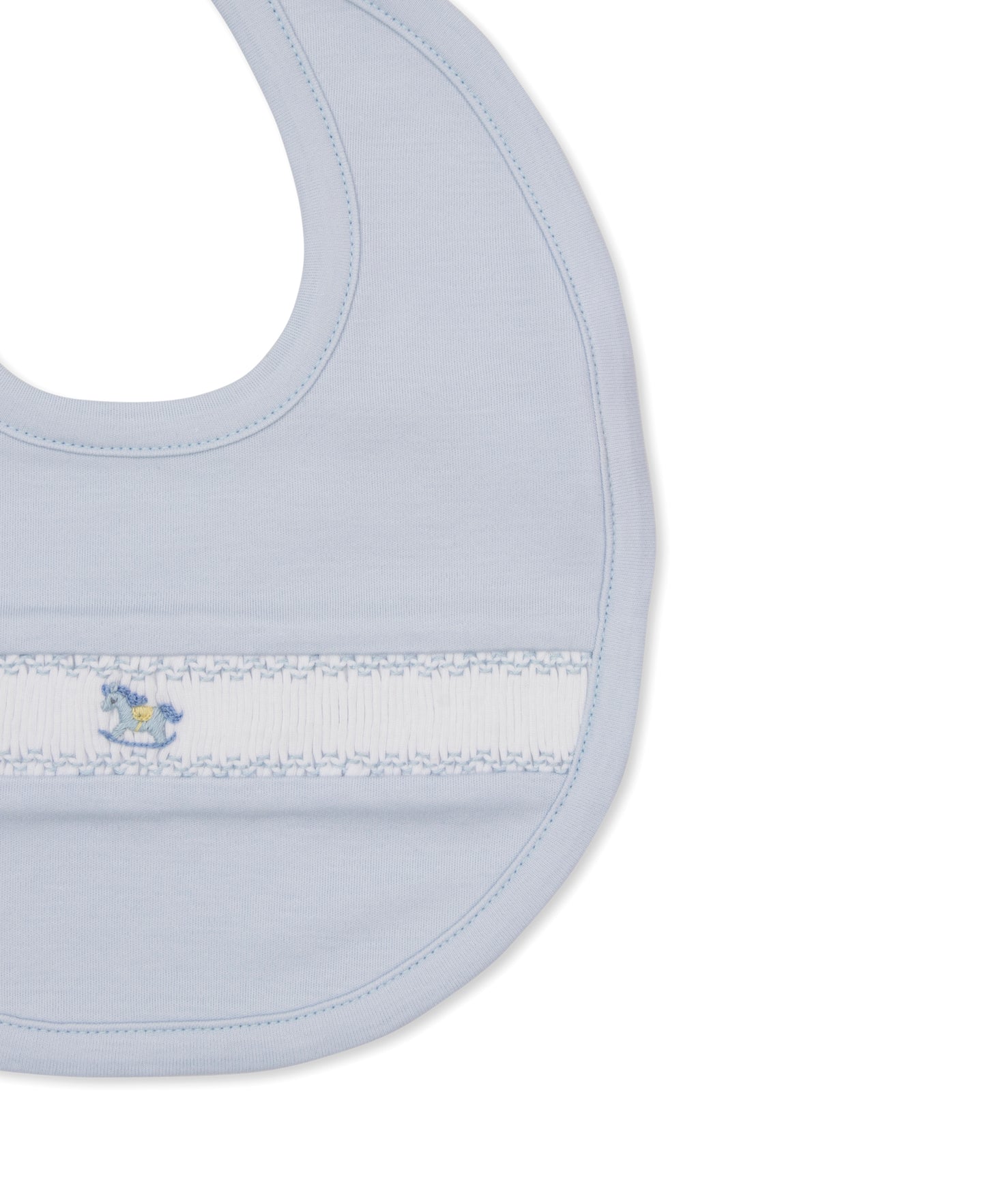 CLB Fall Medley 26 Blue Hand Smocked Bib