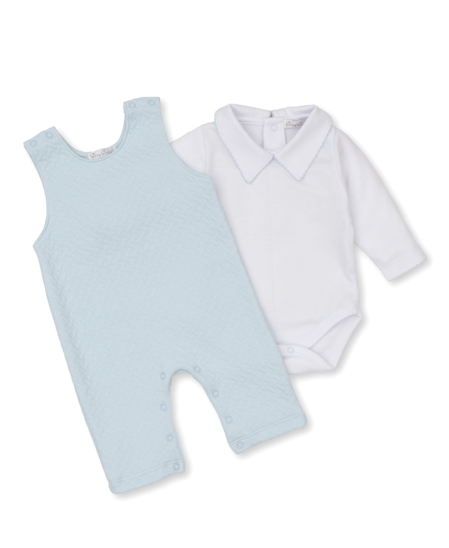 Classic Jacquards Blue Overall Set