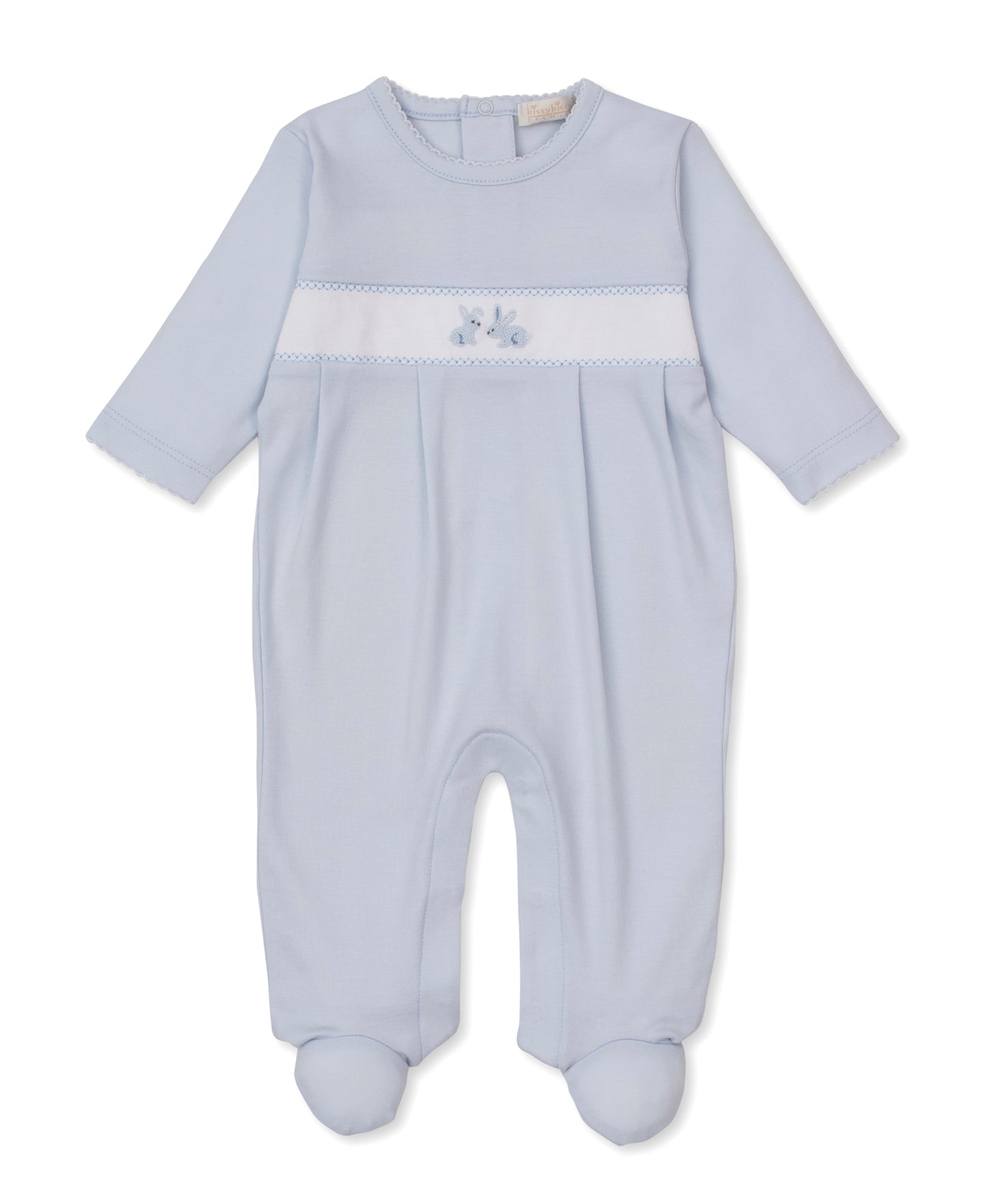 Premier Springtime Bunny Fun Blue Hand Emb. Footie