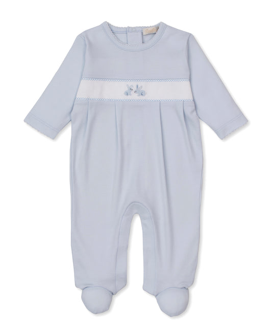 Premier Springtime Bunny Fun Blue Hand Emb. Footie