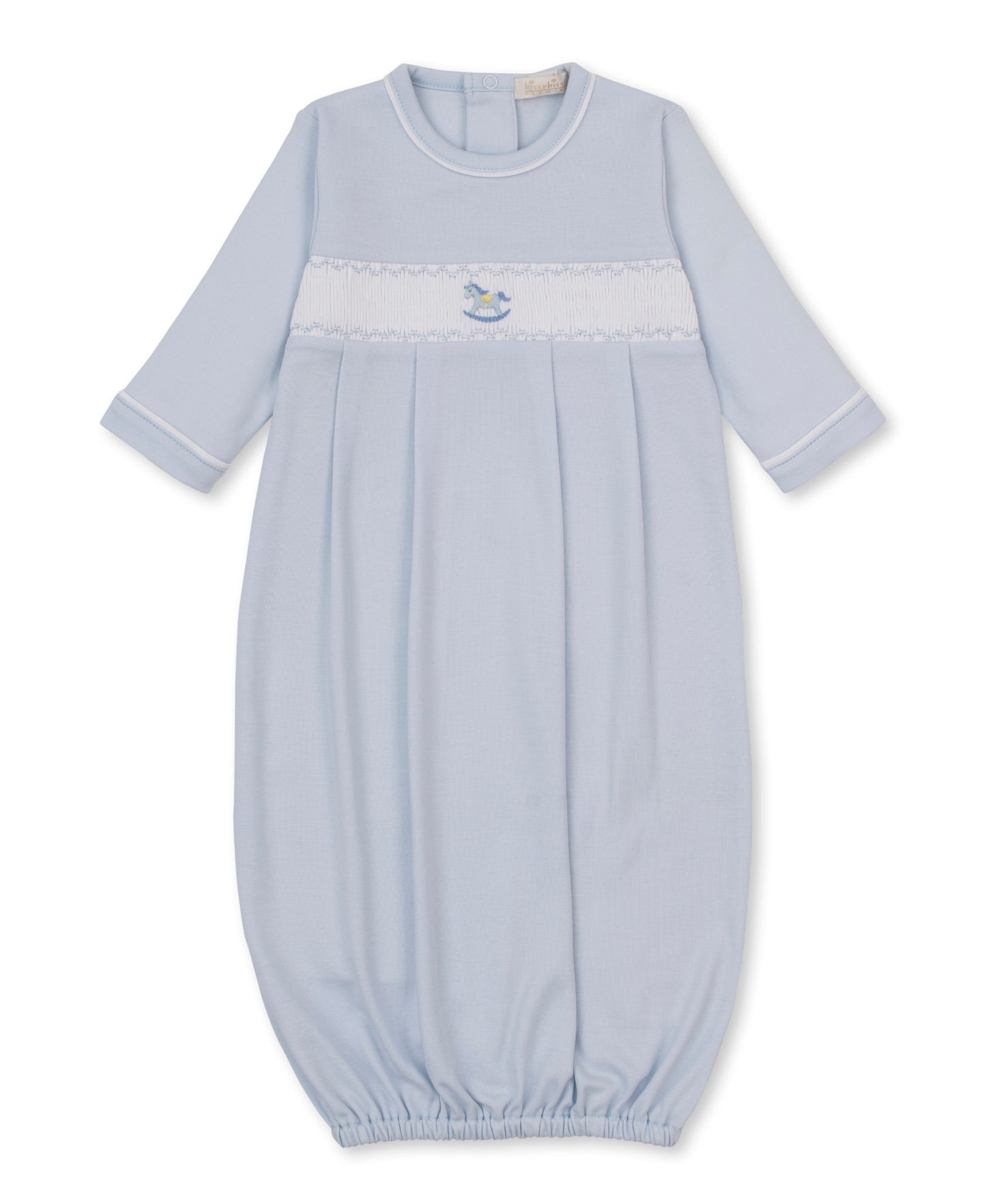CLB Fall Medley 26 Blue Hand Smocked Gown