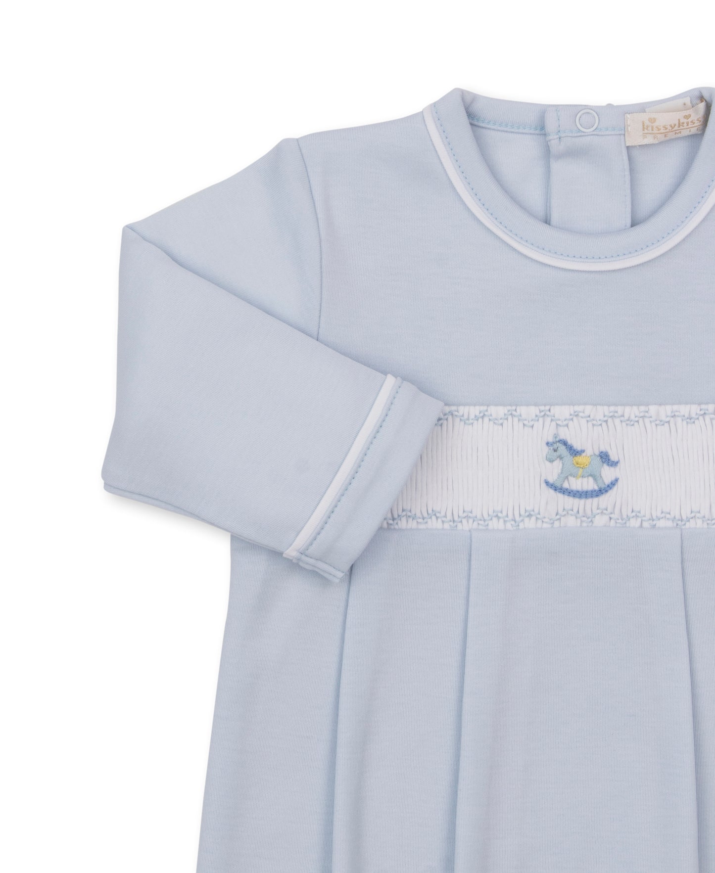CLB Fall Medley 26 Blue Hand Smocked Gown