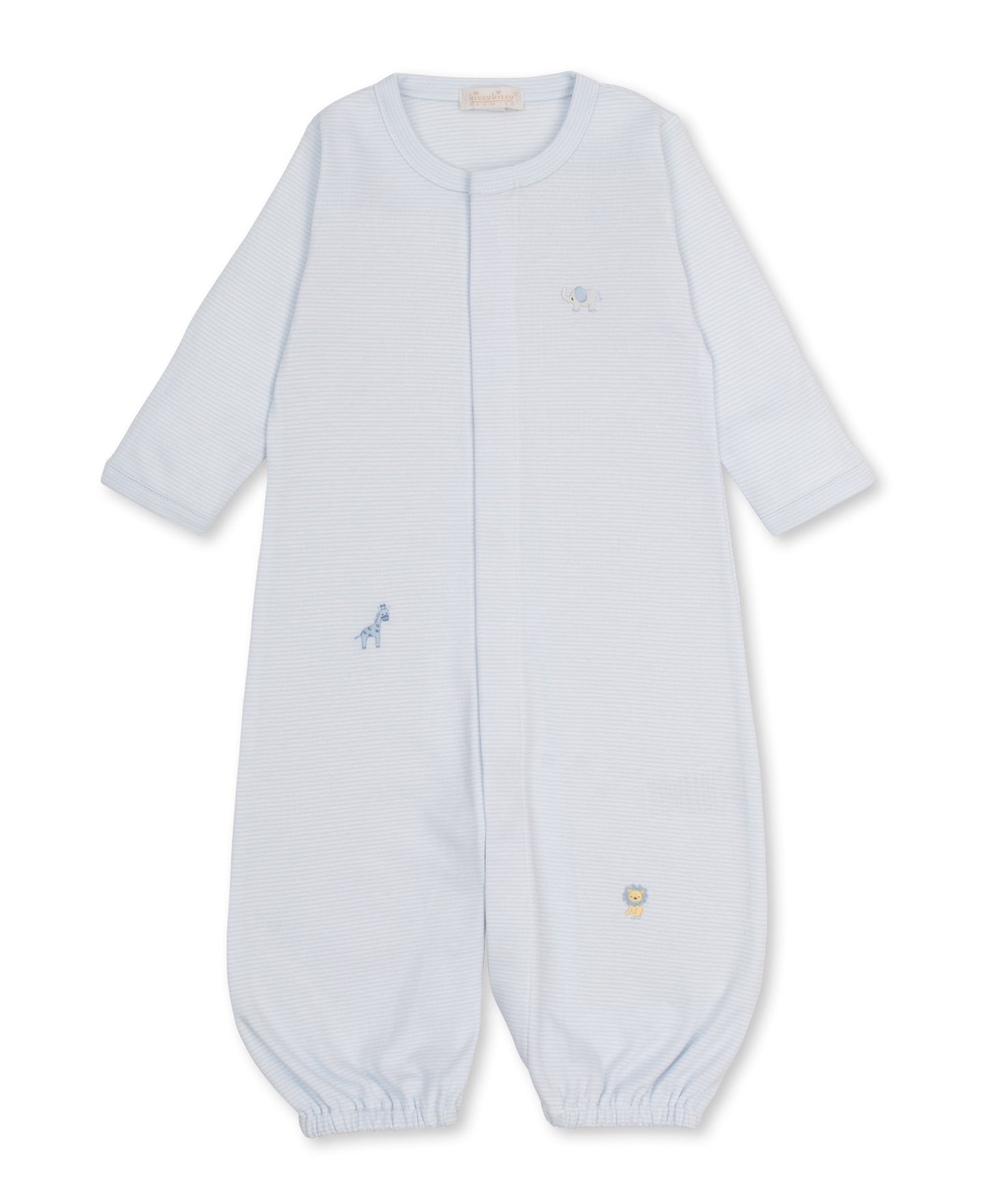 SCE Jungle Hang Out Blue Hand Emb. Stripe Conv. Gown