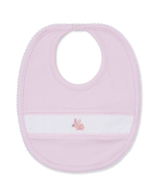 Premier Springtime Bunny Fun Pink Hand Emb. Bib