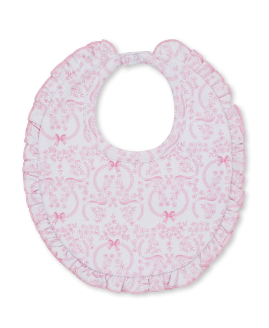 Delicate Blooming Bows Pink Bib