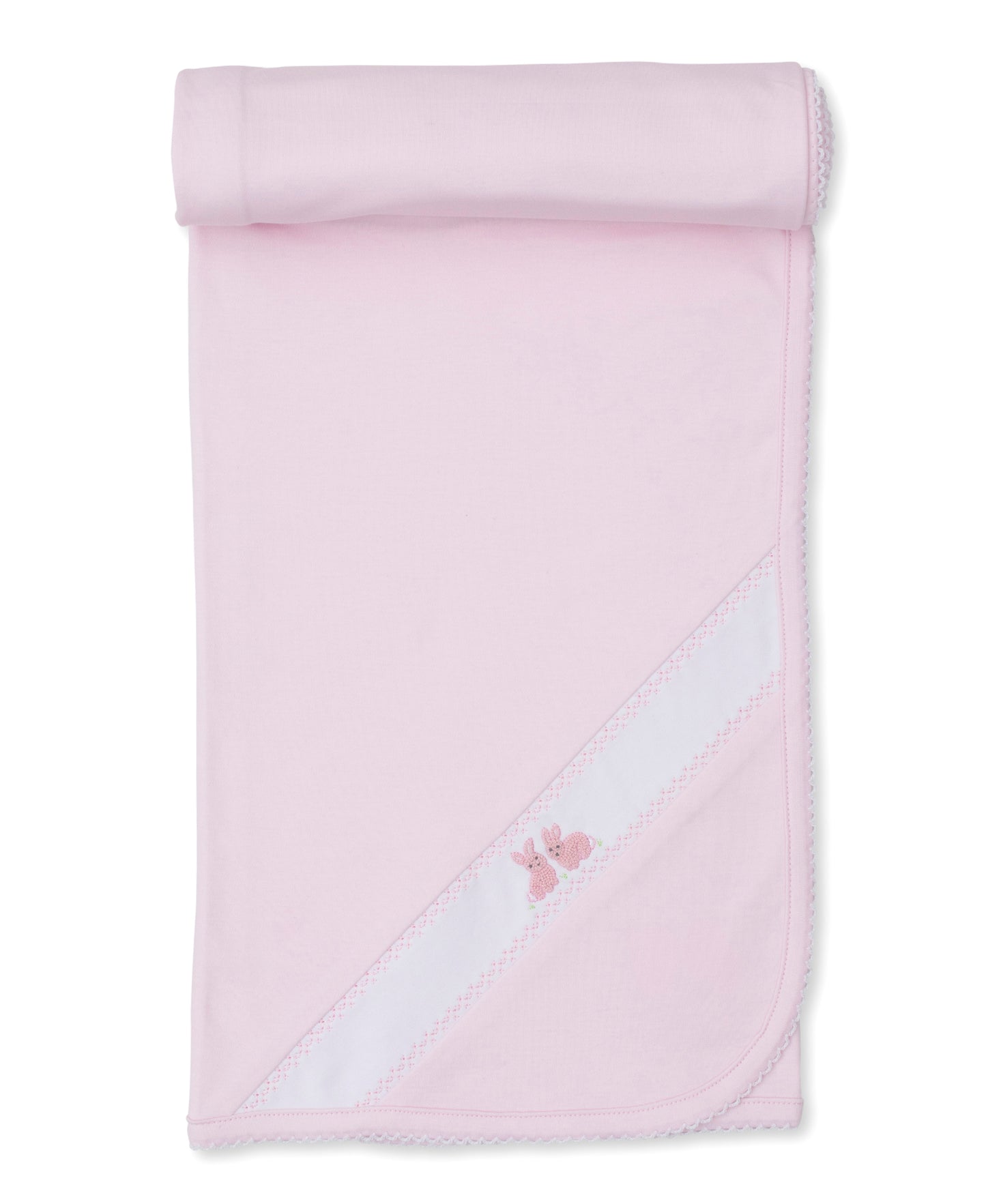 Premier Cottontail Hollows Pink Hand Emb. Blanket