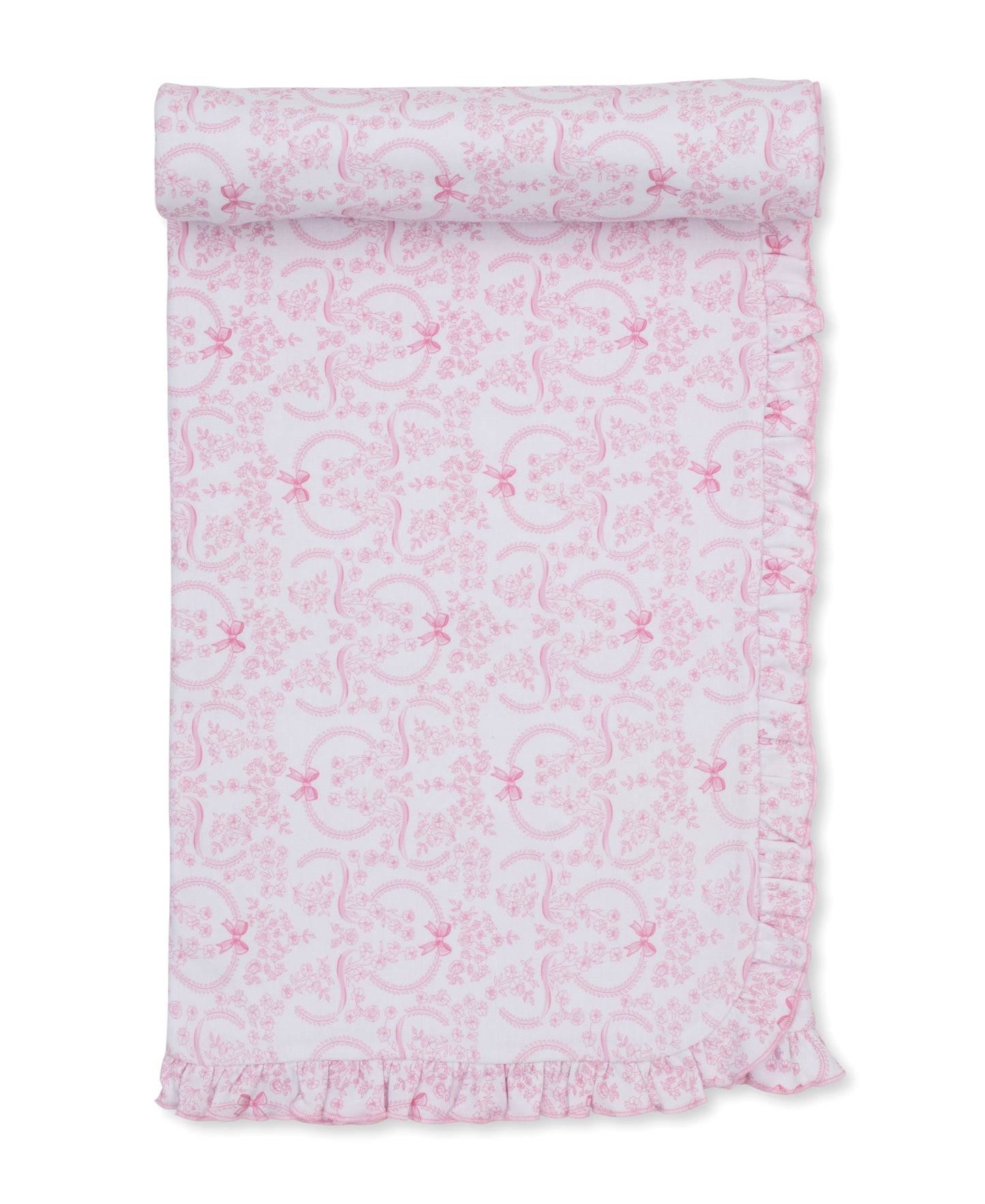 Delicate Blooming Bows Pink Blanket