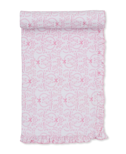 Delicate Blooming Bows Pink Blanket