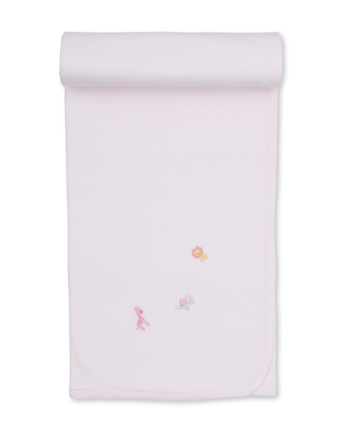 SCE Jungle Hang Out Pink Hand Emb. Stripe Blanket