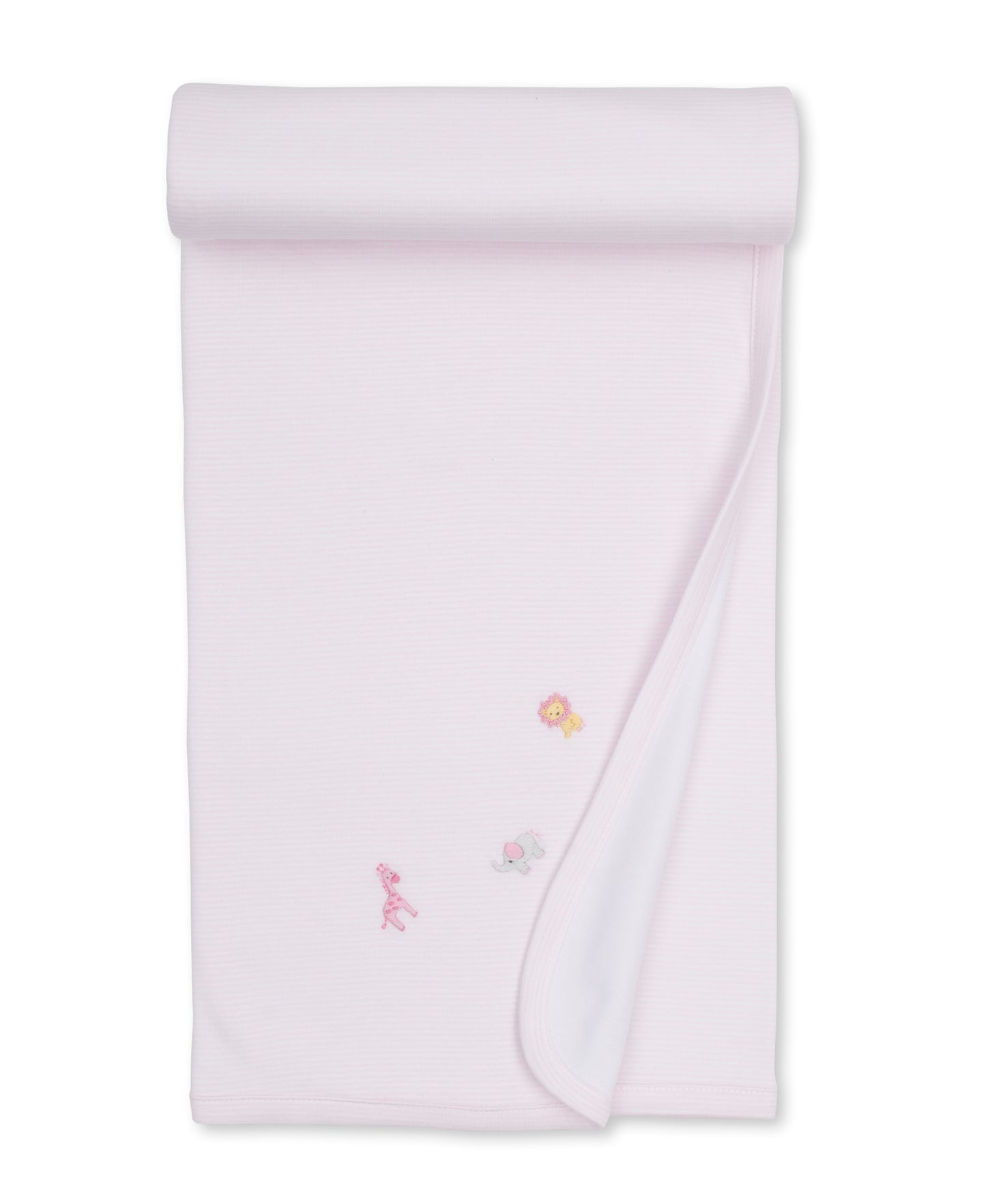 SCE Jungle Hang Out Pink Hand Emb. Stripe Blanket