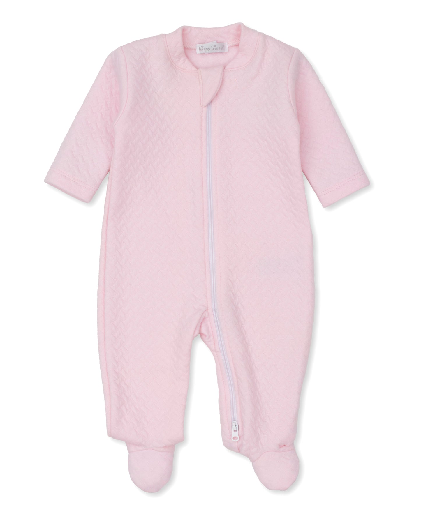 Classic Jacquards Pink Zip Footie