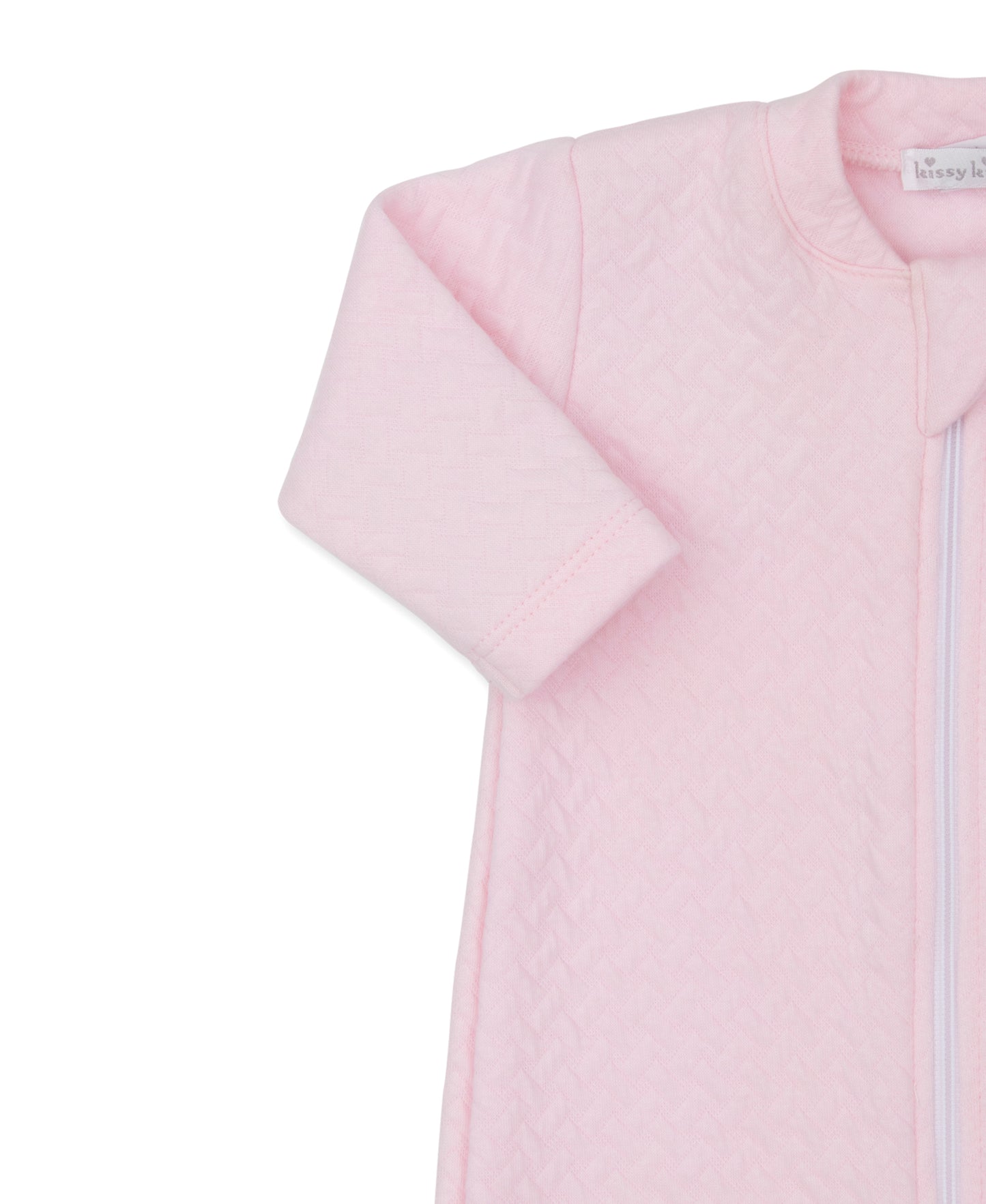 Classic Jacquards Pink Zip Footie