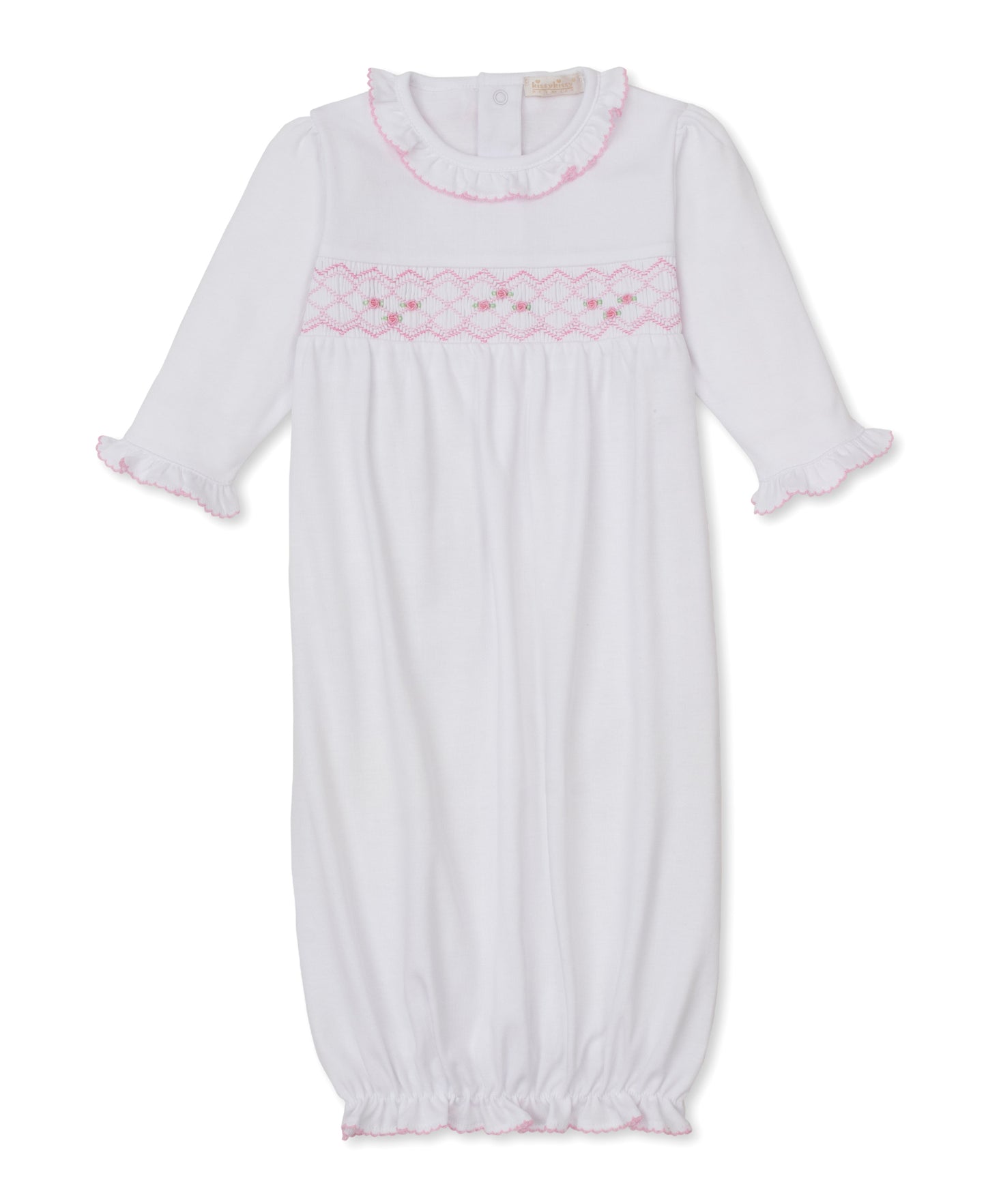 CLB Summer 26 White/Pink Hand Smocked Sack