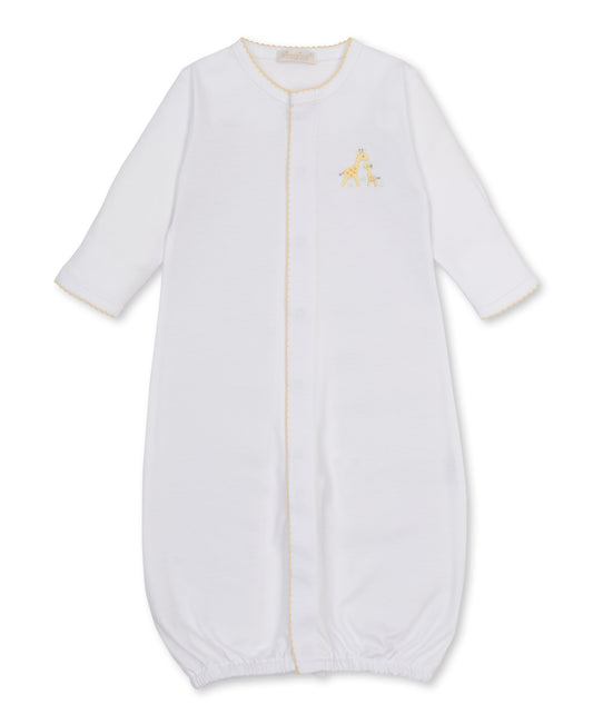 Premier Giraffe Love White/Yellow Hand Emb. Conv. Gown