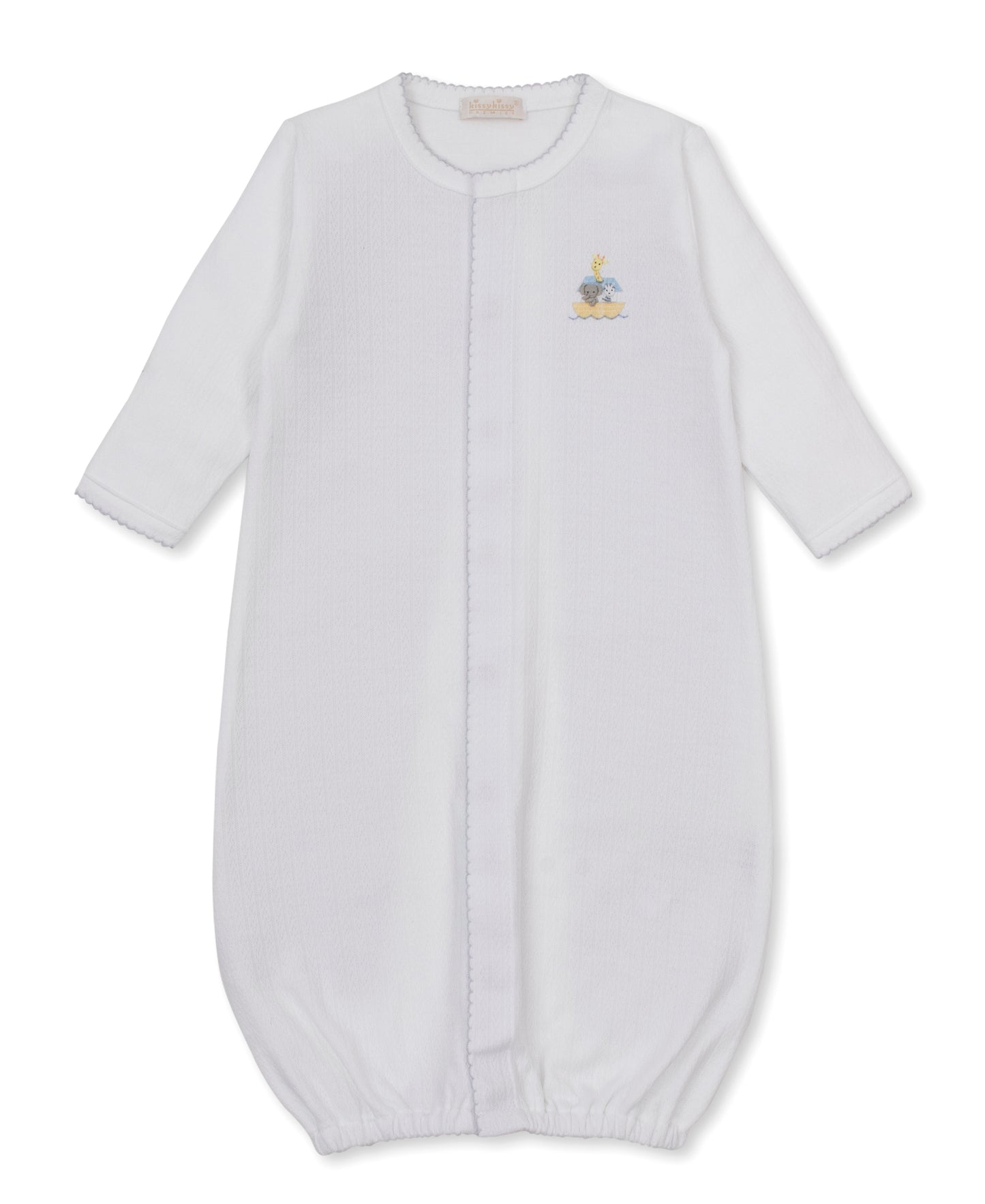 Premier Noah's Ark Love White/Silver Hand Emb. Conv. Gown