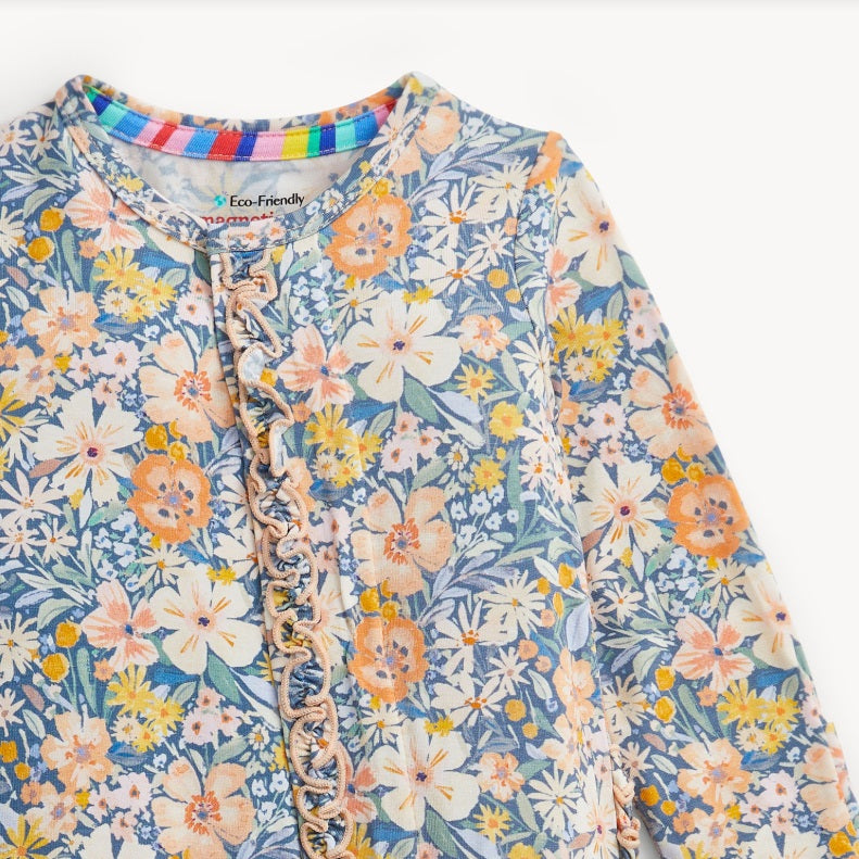 Flora Ruffle Footie