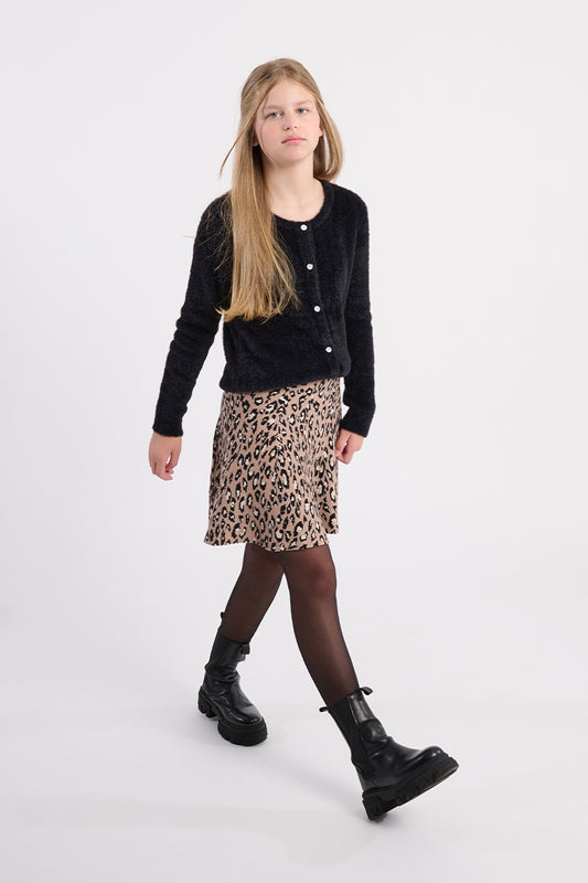 Leopard Knit Skirt