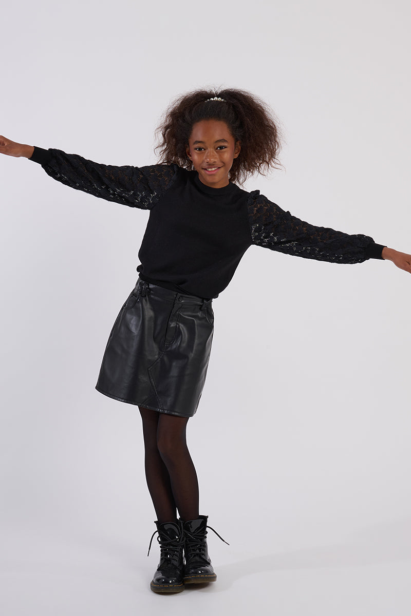 Faux Leather Skirt