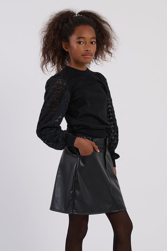 Faux Leather Skirt