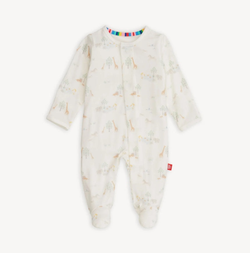 Magnetic Footie- White Serene Safari