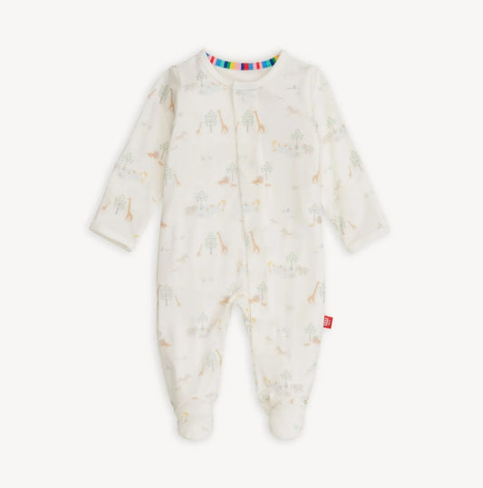 Magnetic Footie- White Serene Safari