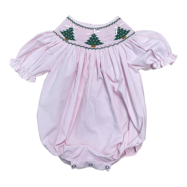 Christmas Tree Smocked Bubble