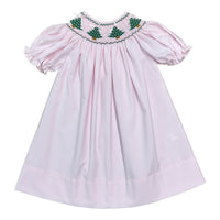 Christmas Tree Smocked Dress