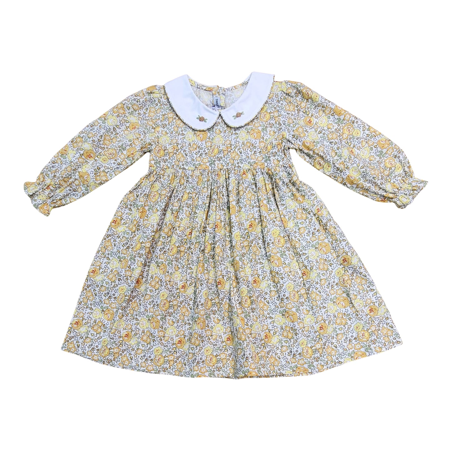 Jackie Printed Dress- Yellow Flower
