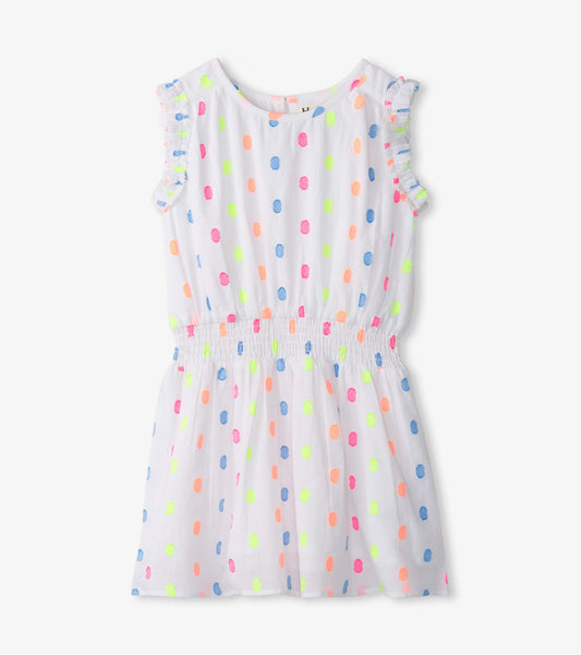 Girls Summer Dots Woven Play Dress