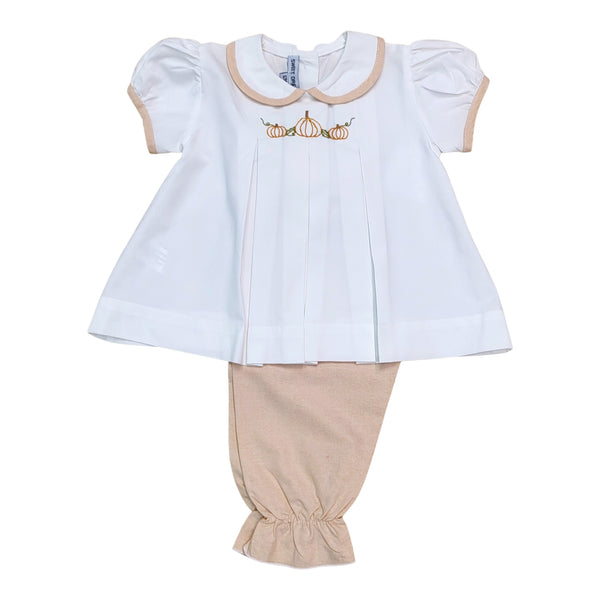 Embroidered Pumpkin Girl Long Set