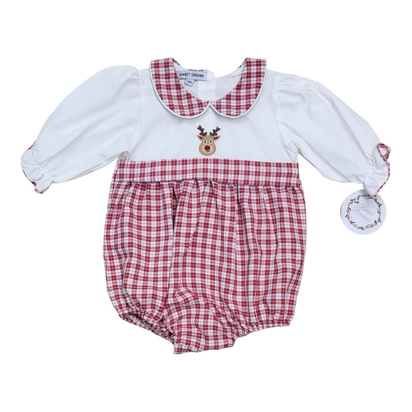 Embroidered Rudolph Girl Bubble