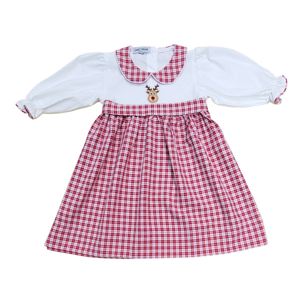 Embroidered Rudolph Dress