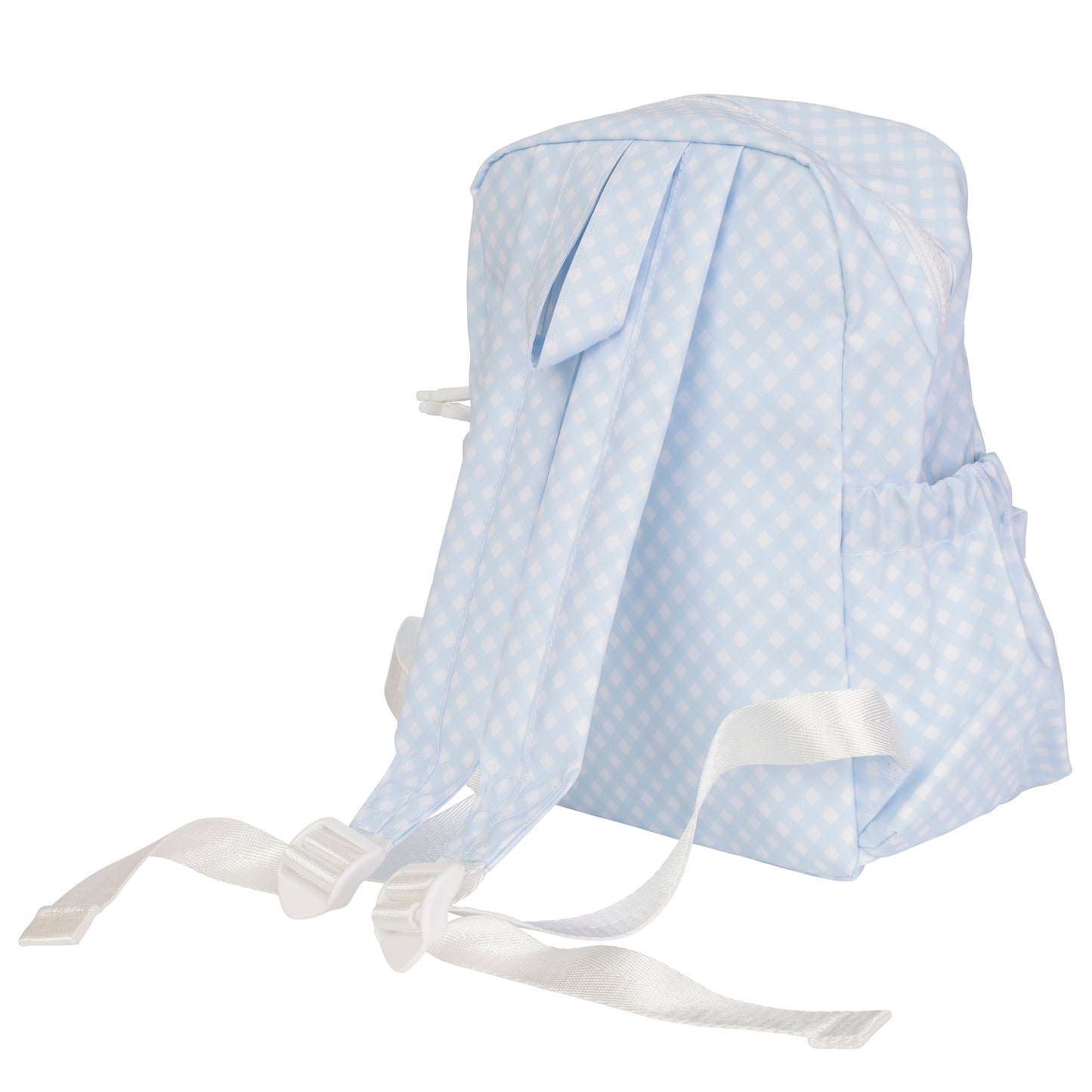 The Large Backpack-Blue Gingham