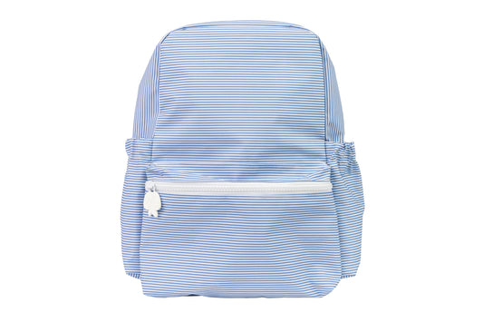 The Large Backpack-Navy Mini Stripe
