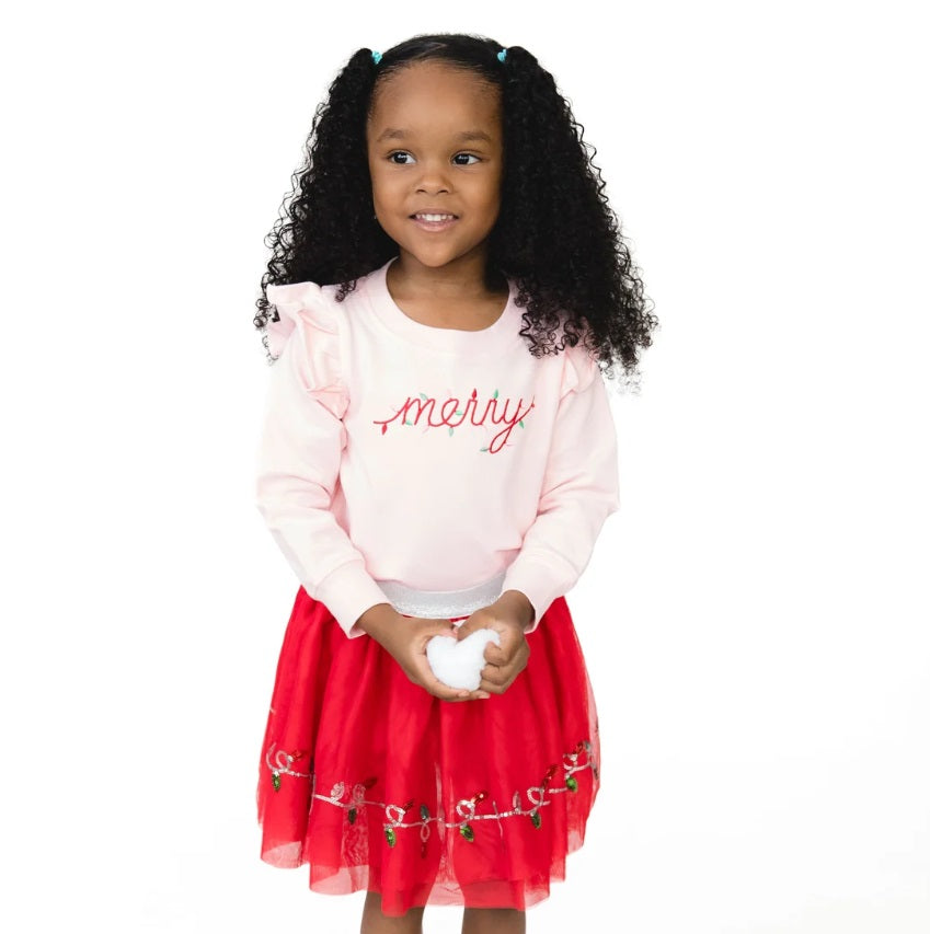 Merry Sweatshirt and Tutu Set