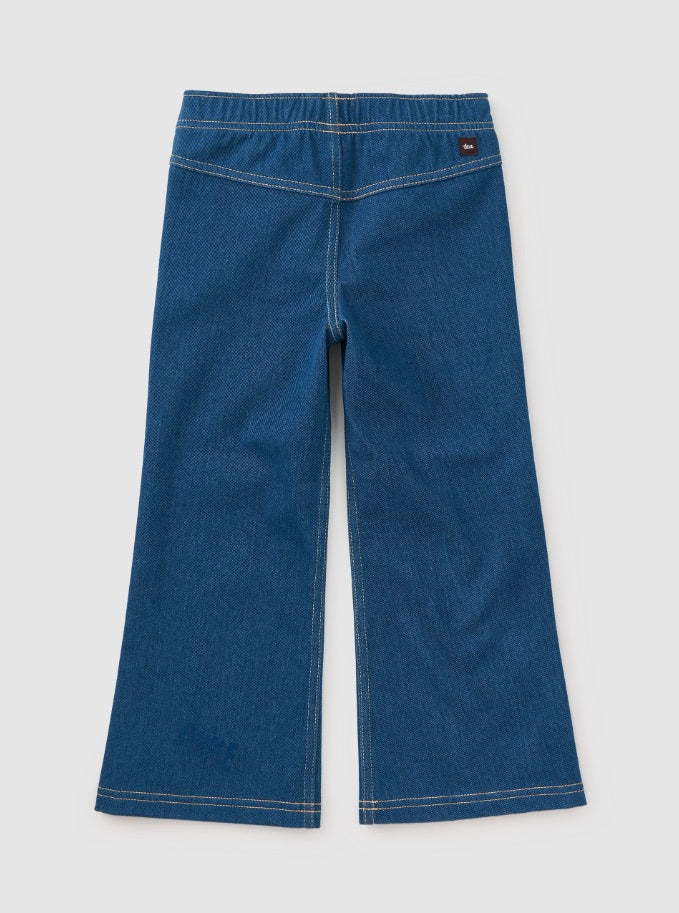 Denim-Like Flare Pants