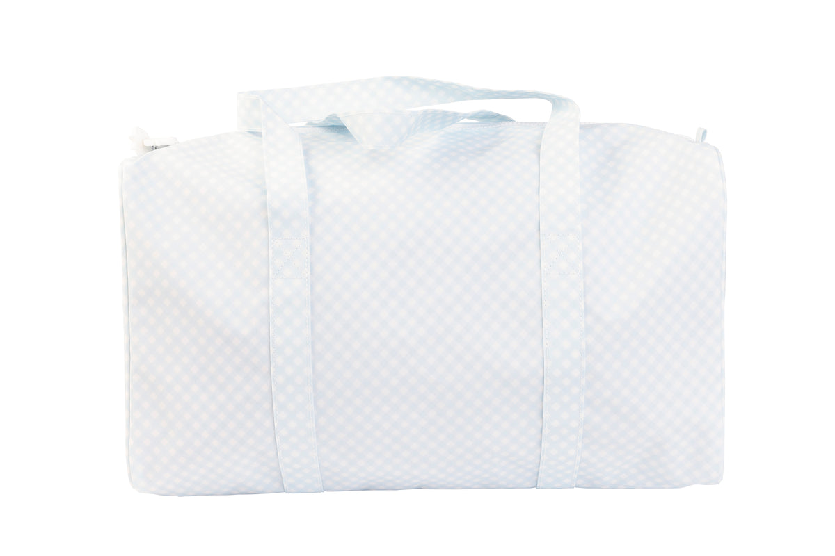 The Duffel Bag- Blue Gingham
