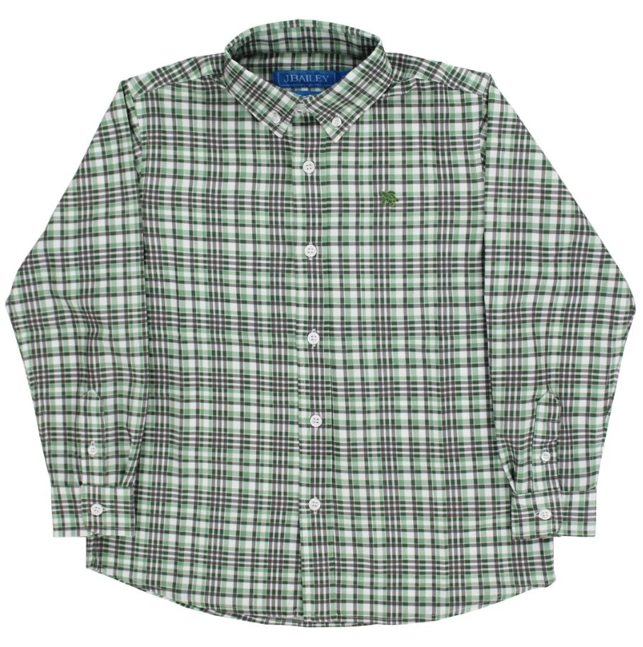 Performance Roscoe Button Down Shirt - Oak Plaid