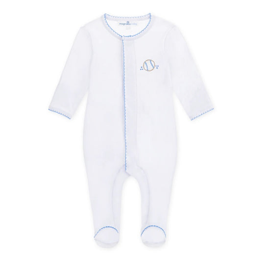 Lil' Sluggers Embroidered Footie - Light Blue